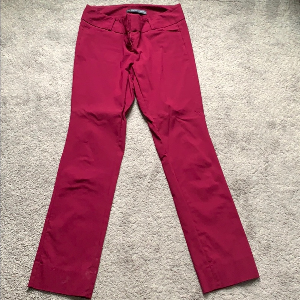 The limited exact stretch bootcut maroon pants